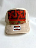 Orange & Brown Kilim Patch Trucker Hat