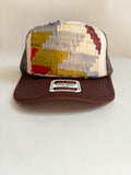 Two Tone Trucker with Geometric Patch