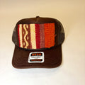 Brown Trucker Hat with Turkish Kilim Patch