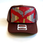 Brown Trucker Hat with Kilim Patch