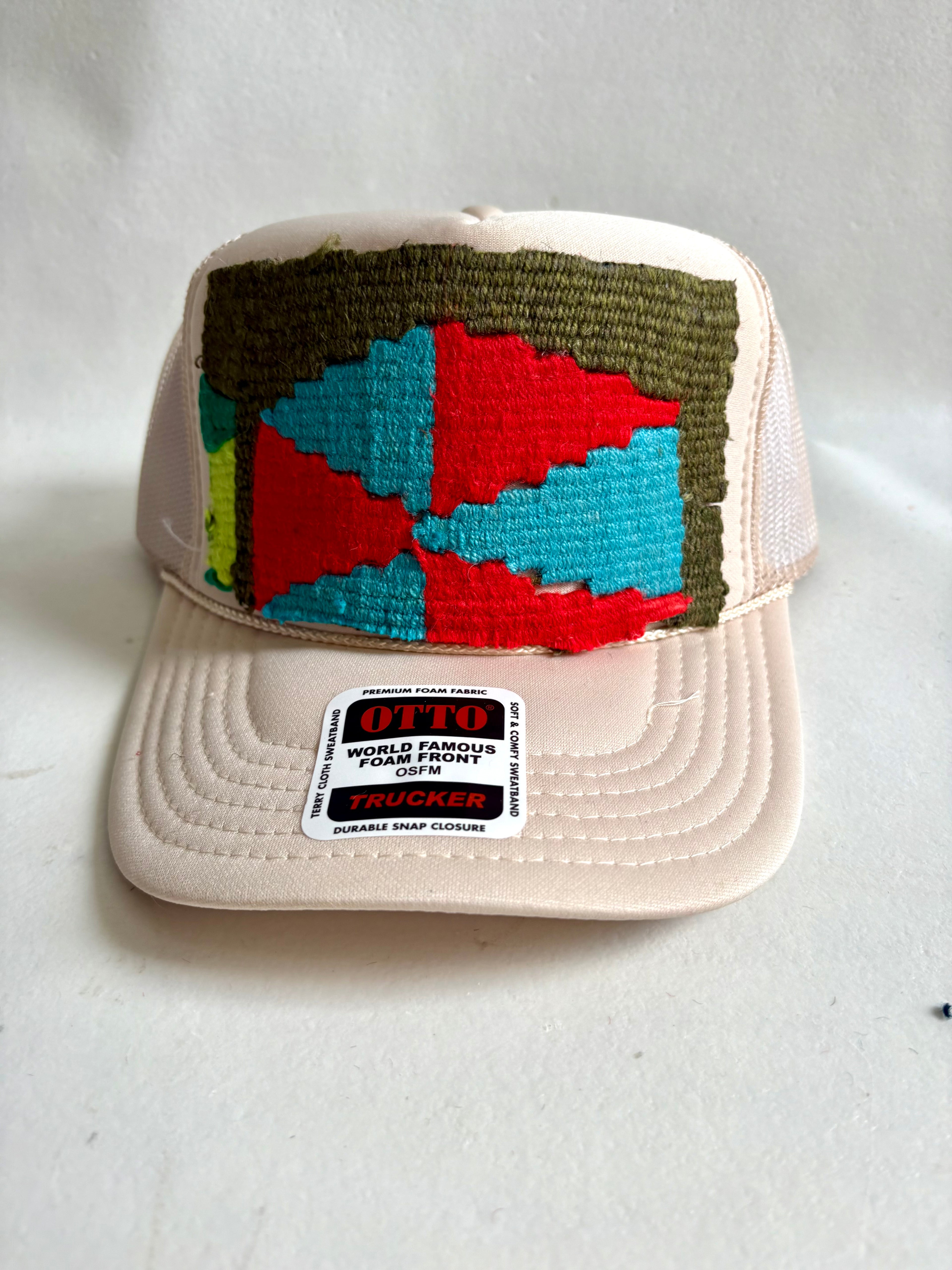 Blue, Red, & Green Kilim Patch Trucker Hat