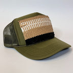 Olive Green OTTO Trucker Hat with Tan and Black Patch