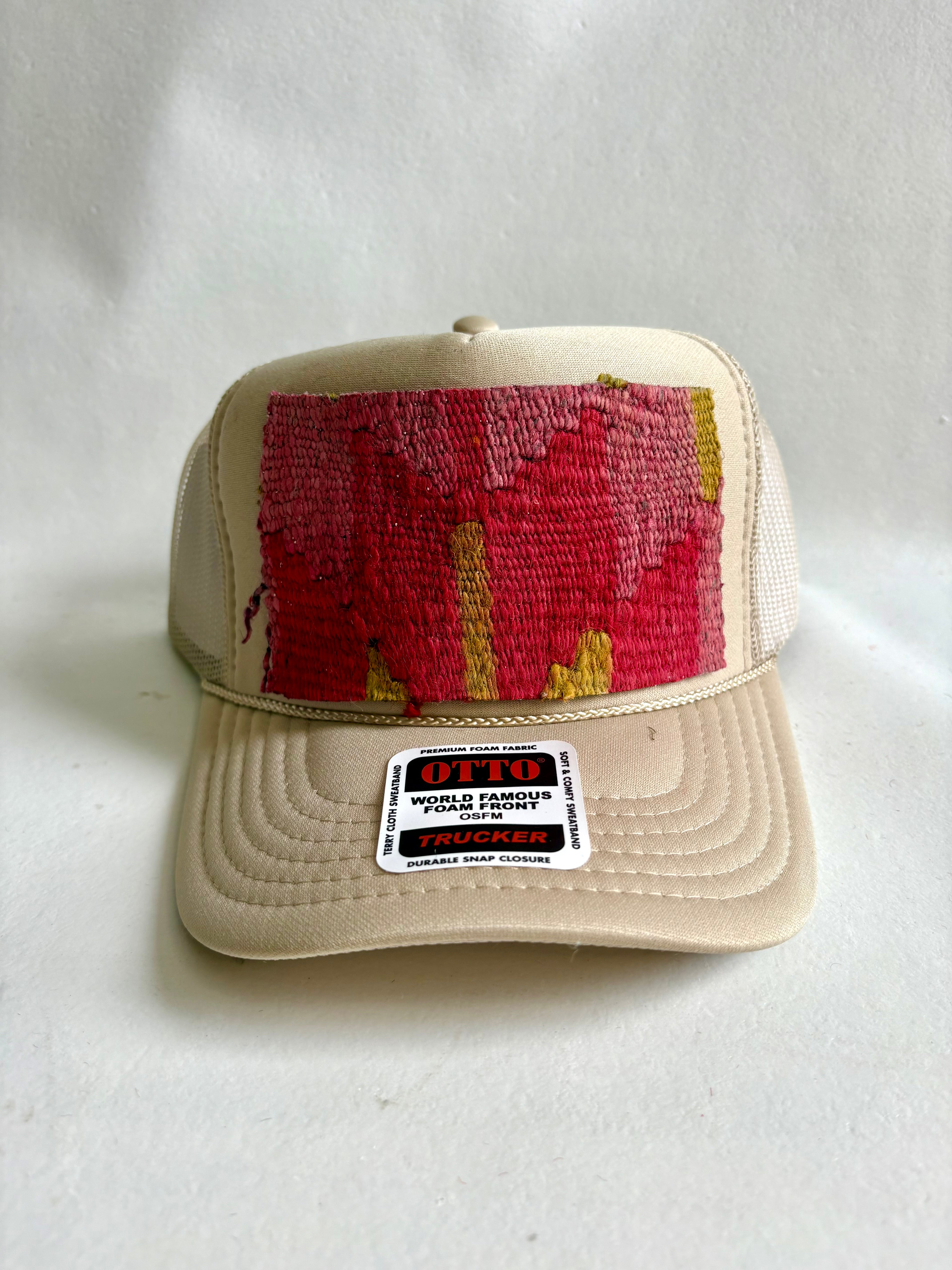 Pink & Green Kilim Trucker Hat