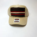 Khaki Trucker Hat with Brown, Red, and Tan Turkish Kilim Patch