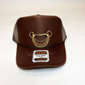 Brown OTTO Trucker Hat with Brooch