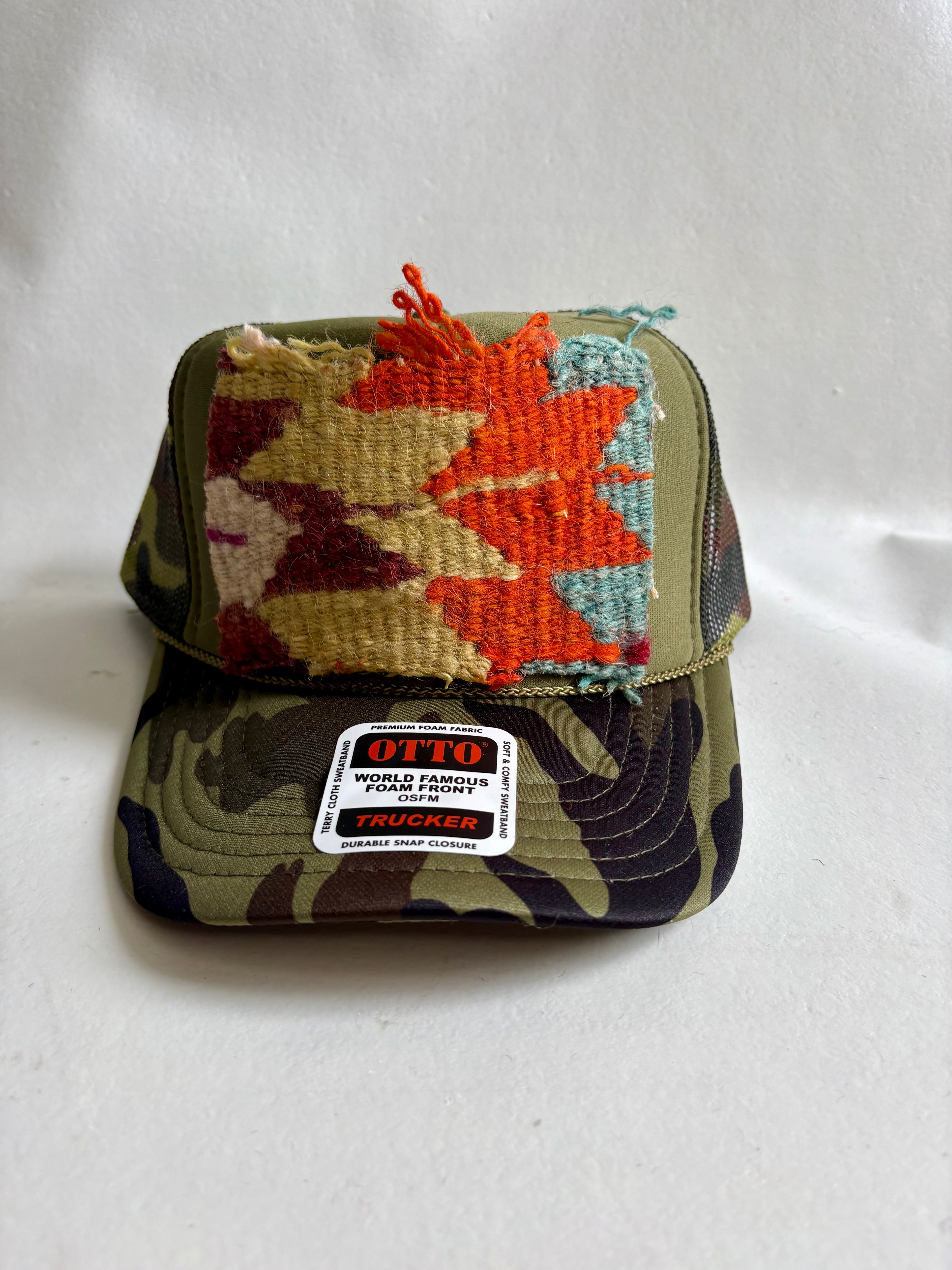 Orange & Purple Kilim Patch Trucker Hat