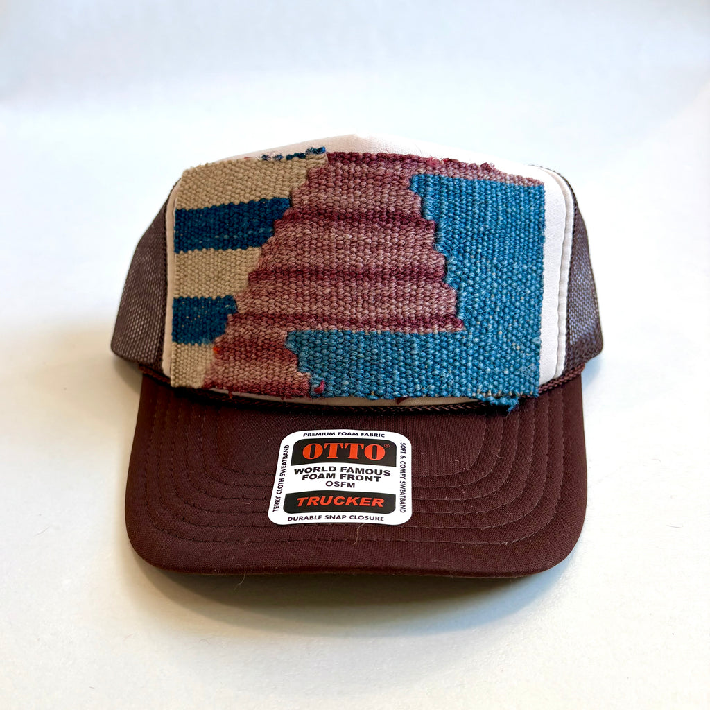 Two Tone Trucker Hat with Kilim Patch