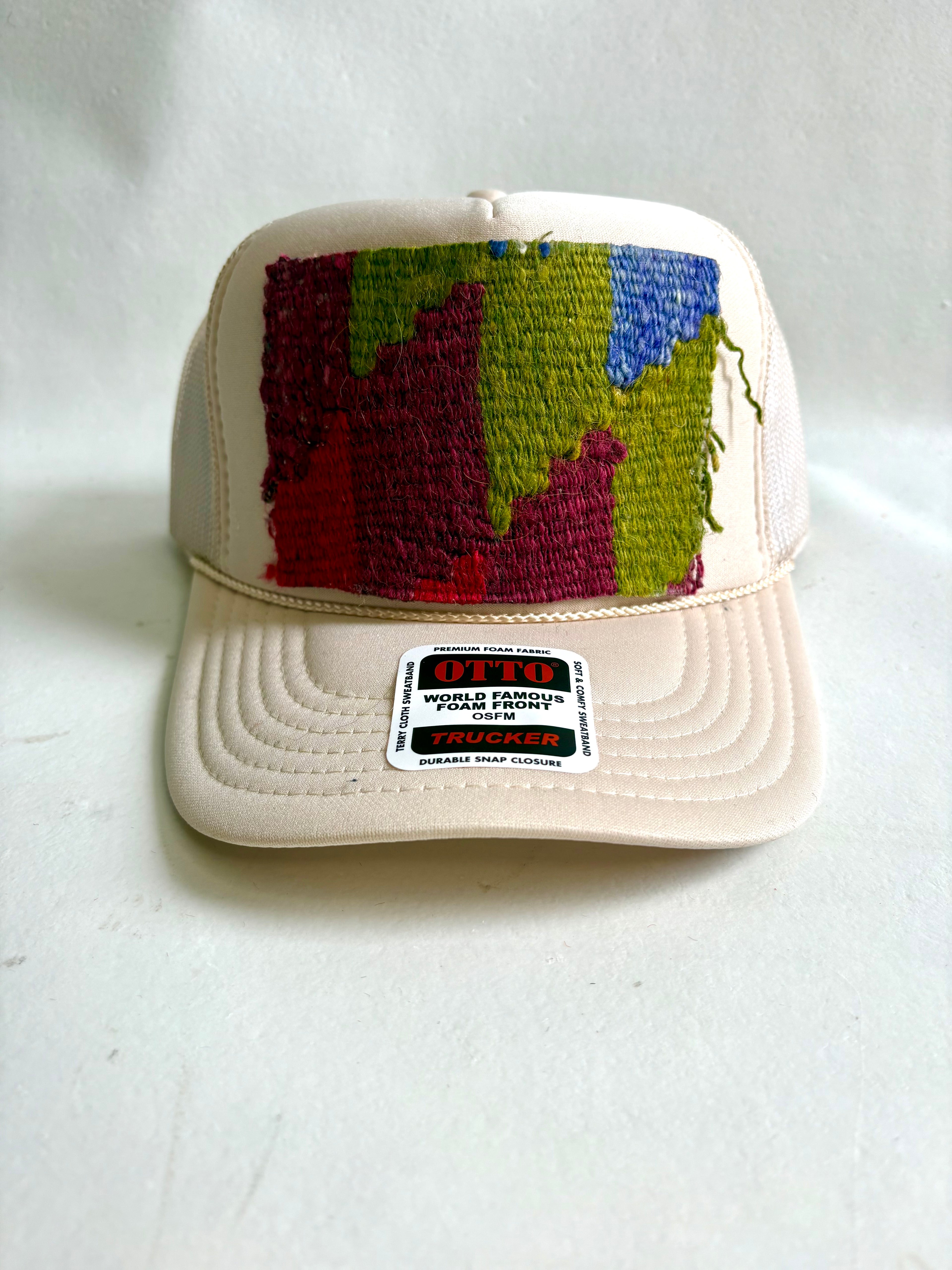 Pink & Green Kilim Trucker Hat