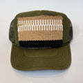 Olive Green OTTO Trucker Hat with Tan and Black Patch