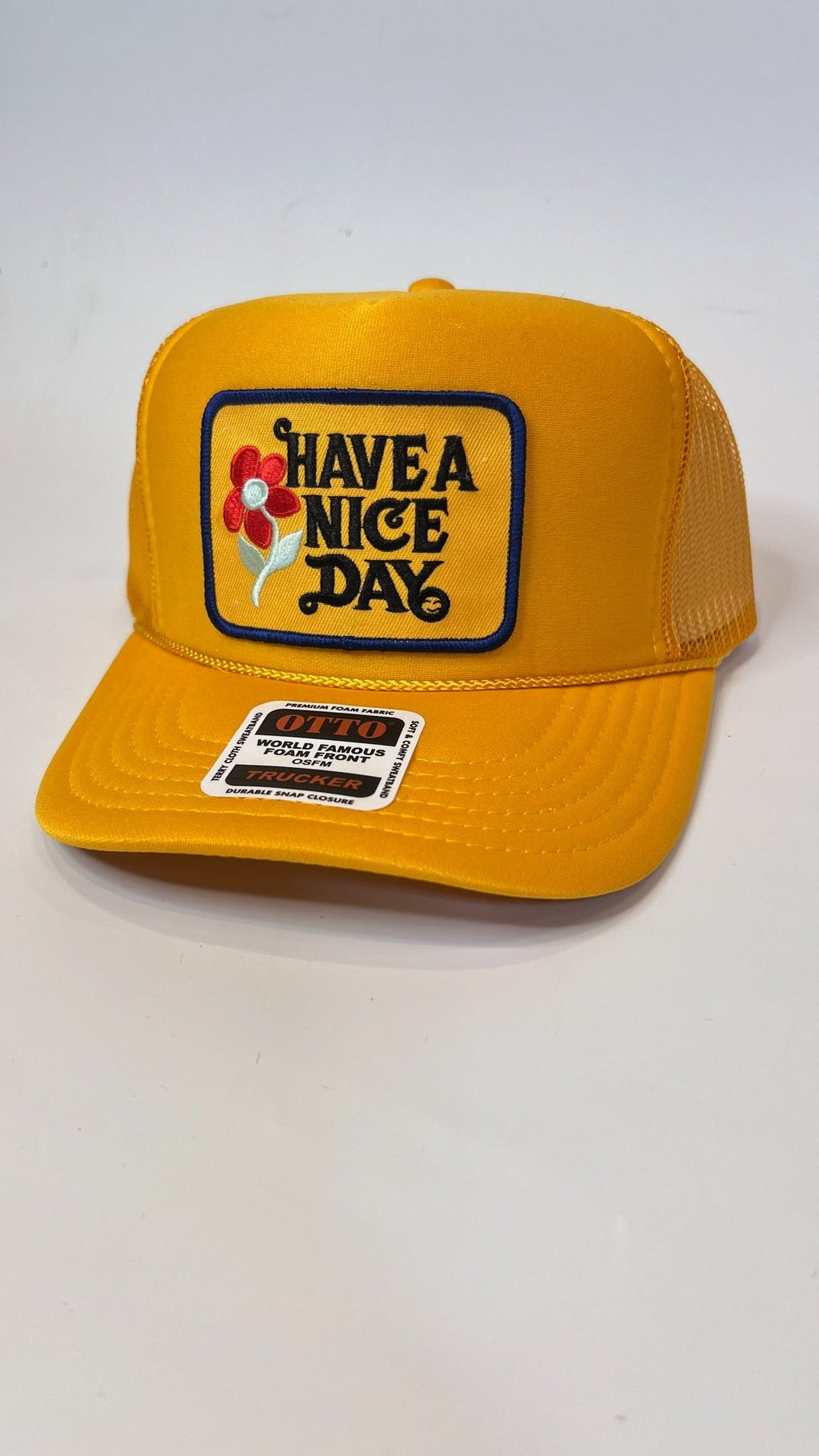 RESTOCKING SOON Have A Nice Day Gold Trucker Hat