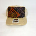 Khaki OTTO Trucker Hat with Burnt Orange Kilim Patch