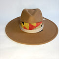 Tan Adjustable Wide Brim with Kilim & Ribbon