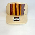 Tan OTTO Trucker Hat with Purple & Mustard Kilim Patch