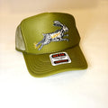 Olive Green Lucky Rabbit's Foot Trucker Hat