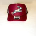 Burgundy Lucky Rabbit's Foot Trucker Hat