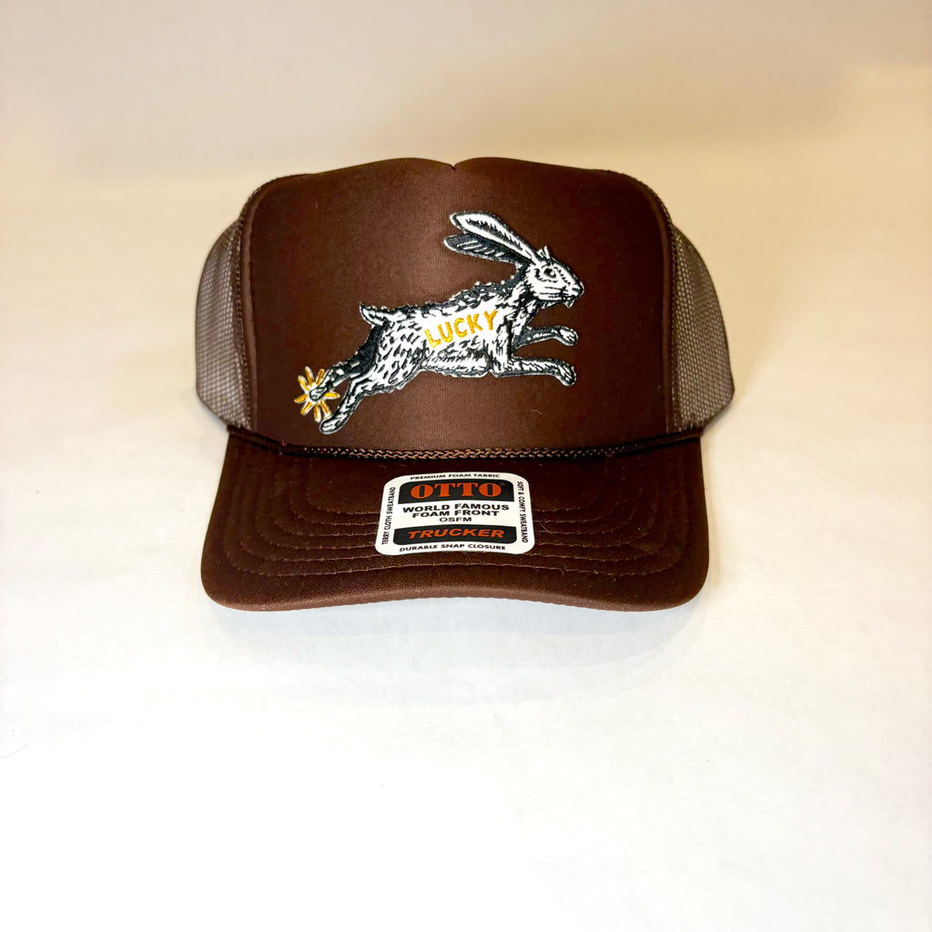 Brown Lucky Rabbit's Foot Trucker Hat