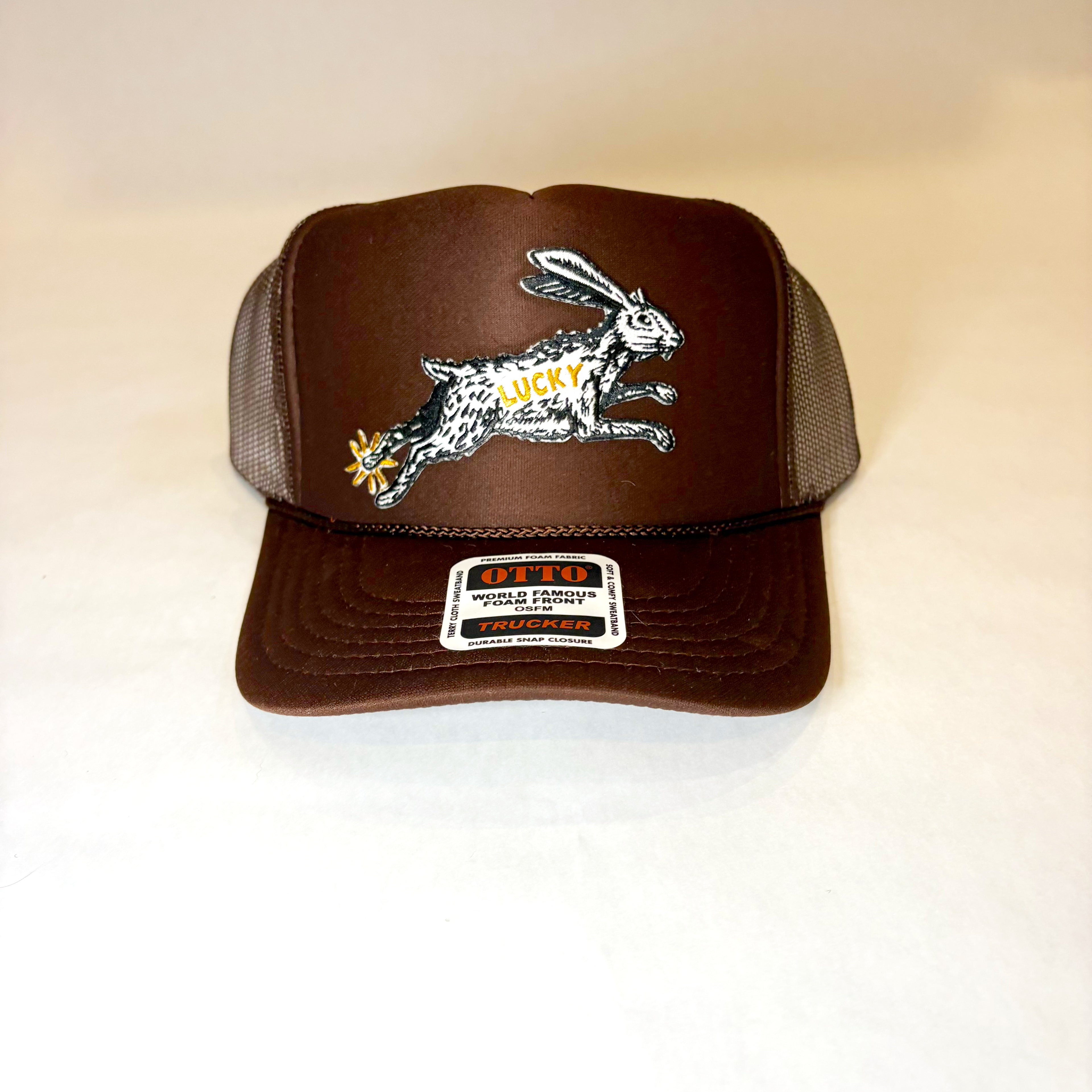 Brown Lucky Rabbit's Foot Trucker Hat